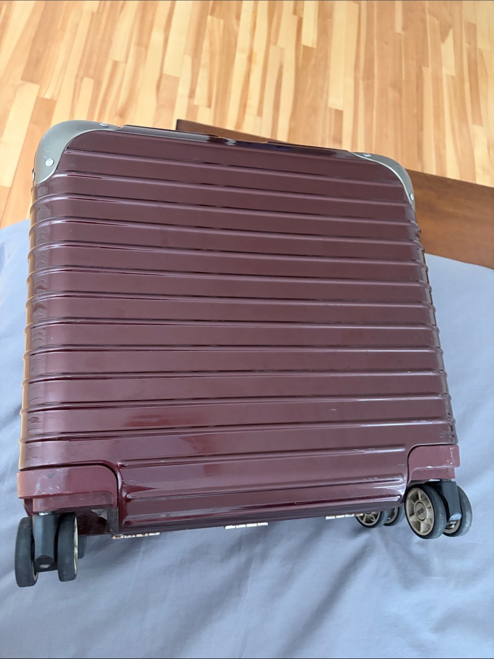 Rimowa Hardside Carry-On Luggage in Deep Burgundy with Gold Accents - Picture 8 of 10